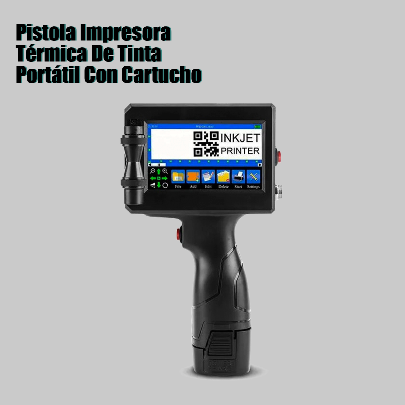 Pistola Impresora Térmica De Tinta Portátil Con Cartucho