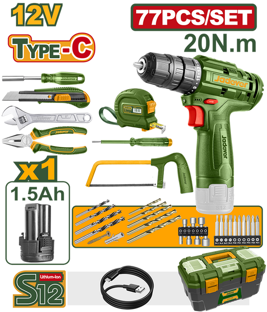Juego De Herramientas Jadever Resistente Alta Calidad