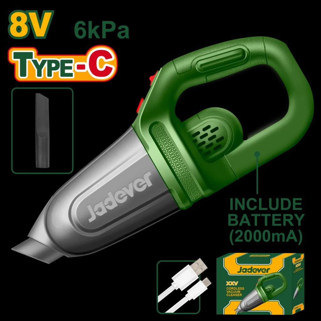 Aspiradora Inalámbrica De 8v 2000mah 6kpa Jadever Resistente