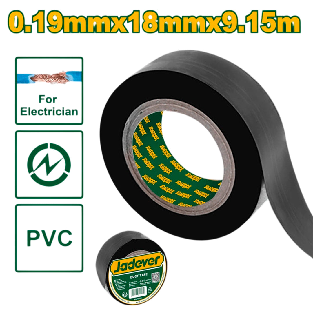 Teipe Negro Jadever 9.15 Metros X 18mm