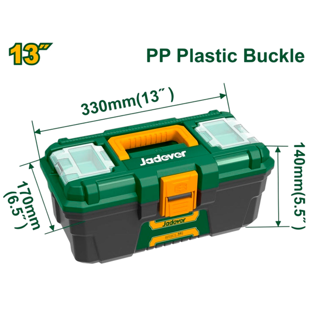 Caja De Herramientas Plástica Resistente Jadever 13 Pulgadas
