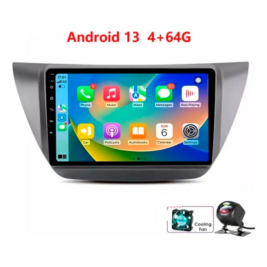 Reproductor Pantalla Android 9 Mitsubishi Lancer 4+64gb