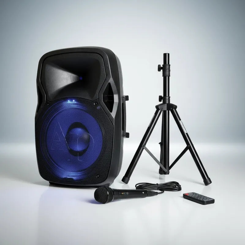 Corneta Amplificada 15 Inches De Paral Y Micrófono Audiopipe