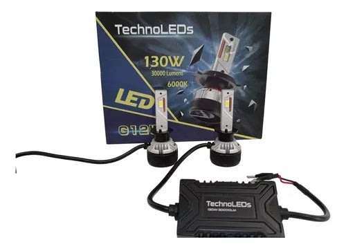 Luces Led De 30000 Lumens H1 De 130 Watt 6000k Technoleds