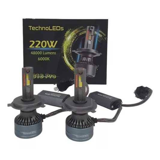 Luces Led De 48.000 Lumens H4 220w 6000k Techno Leds