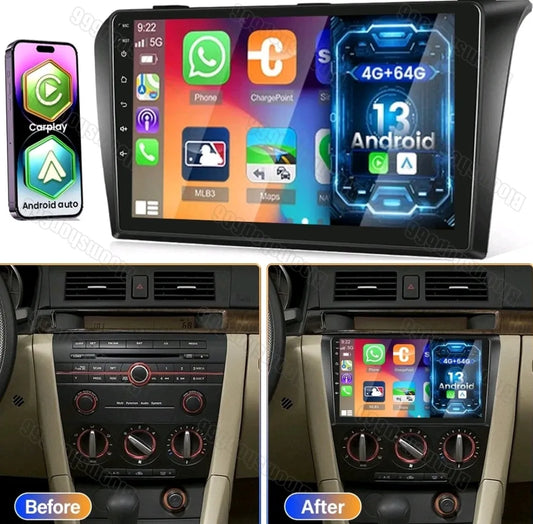 Reproductor Pantalla Android 9 Mazda 3 4+64gb Carplay