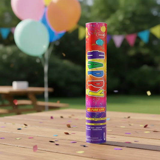 Serpentina Cañón Lanza Confeti Para Fiesta De 30 Centimetros