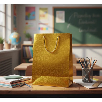 Bolsa De Regalo Holográfica Extra Grande De 40x30centimetros