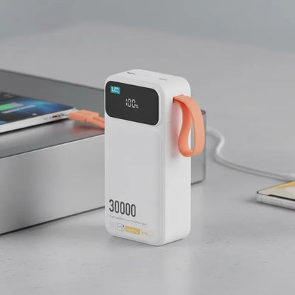Power Bank 30000mah Cargador Portátil De Cable Usb+tipo C