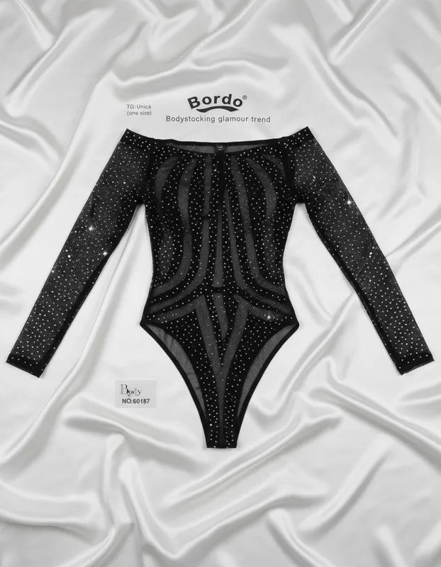 Lencería Bordo Body Stocking Glamour Trend Talla Única