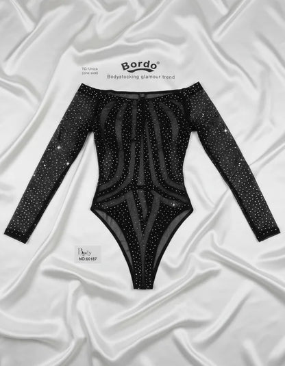Lencería Bordo Body Stocking Glamour Trend Talla Única