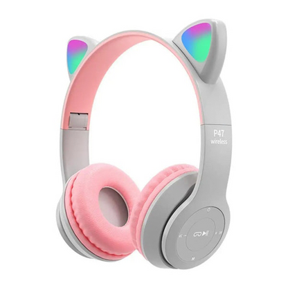 AUDÍFONOS BLUETOOTH OREJAS DE GATOS CON LUCES