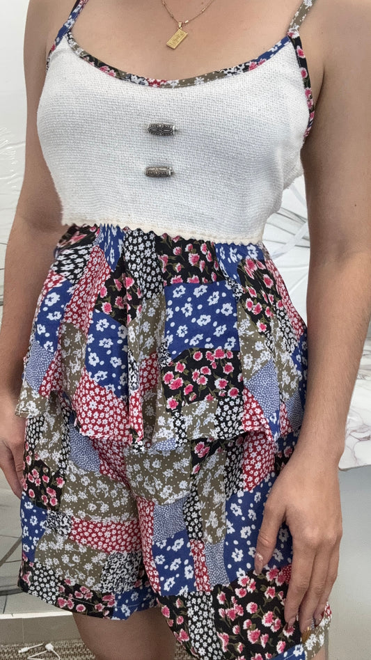 SET DE CONJUNTO SHORTS FLOREADO