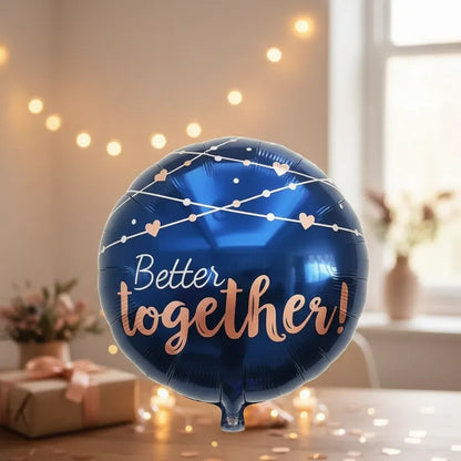 GLOBO METALIZADO CORAZON LOVE 28 INCH 57X55CM AZUL