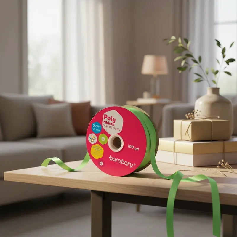 Cinta De Regalo De 60 Mm/100 Yardas Bambary