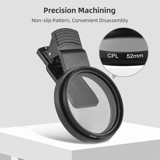 Lente Polarizado Cpl 52 Mm Para Cámaras De Teléfonos