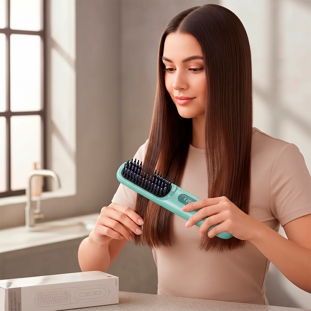 Cepillo Alisador De Pelo, Cepillo Para Mujeres Recargable