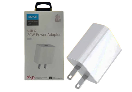 Cargador Aspor A801 Fast Charge Carga Rapida 20w Tipo C