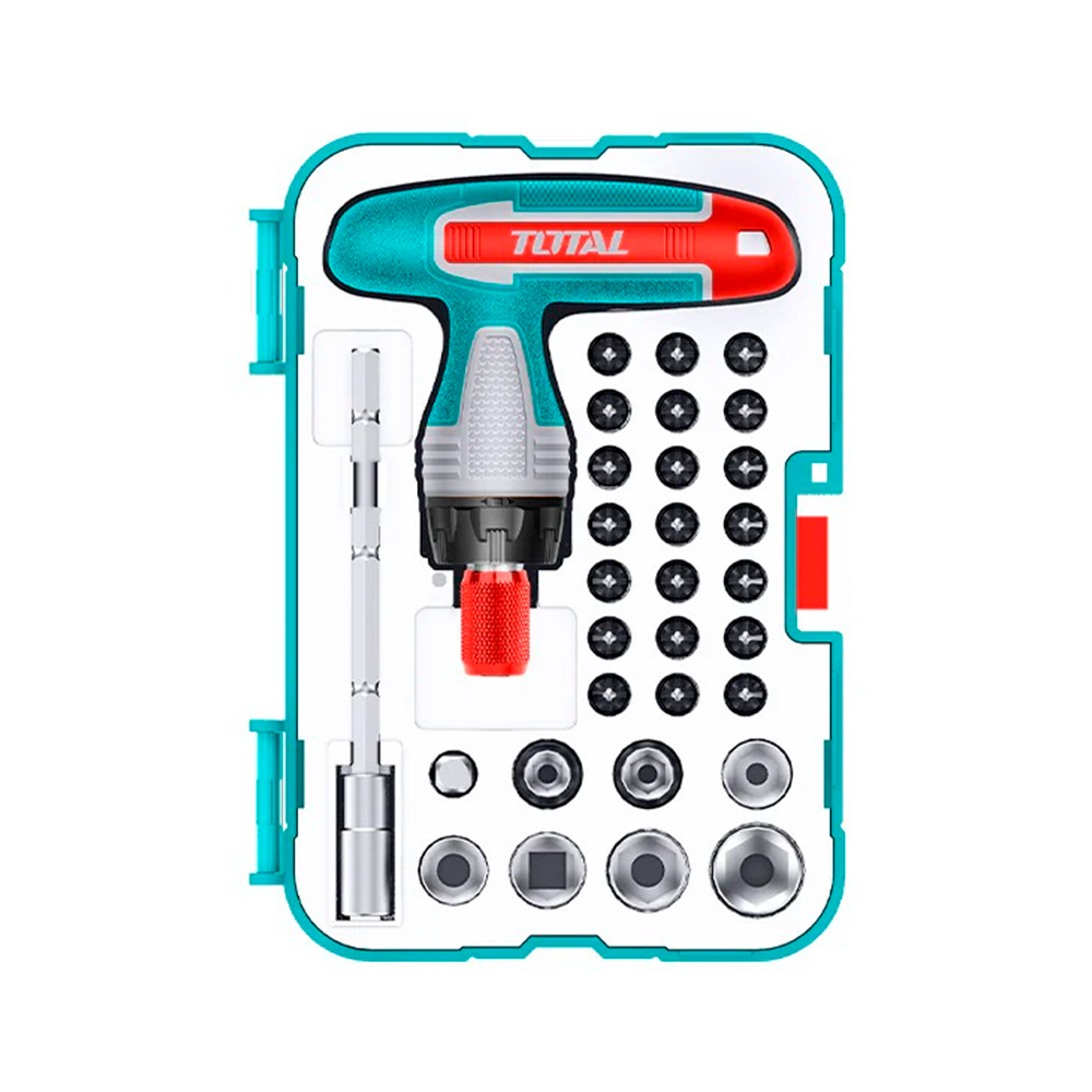Juego De Rachet Y Dados Destornillador Tipo T Total Tools