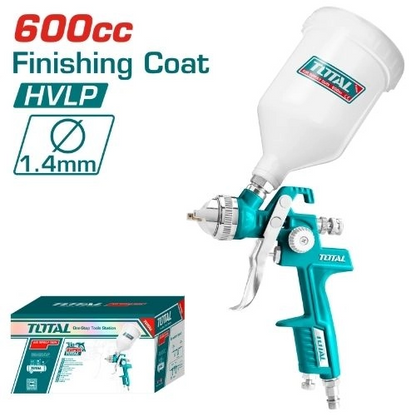PISTOLA DE AIRE PARA PINTAR SPRAY ANTIGRAVEDAD 600Cc TOTAL