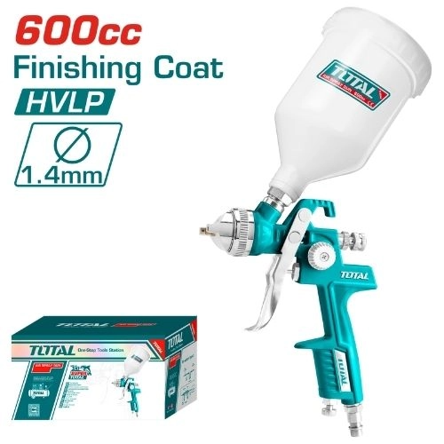 PISTOLA DE AIRE PARA PINTAR SPRAY ANTIGRAVEDAD 600Cc TOTAL