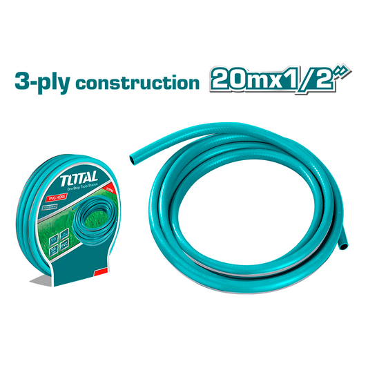MANGUERA DE RIEGO AGUA EN PVC TOTAL 1/2" DE 20M