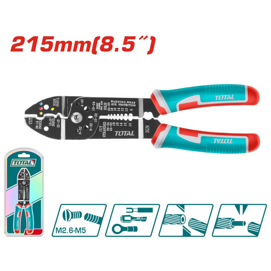 Alicate Pela Cable Electricista De 8 Inches Marca Total Tool