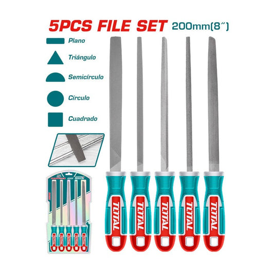 JUEGOS DE LIMA PARA ACERO 8" 200mm 5 PIEZAS TOTAL