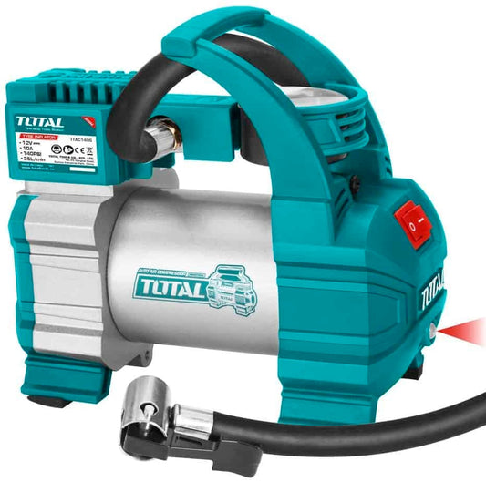 COMPRESOR DE AIRE PARA CAUCHOS DE 140PSI DC12V TOTAL TOOLS
