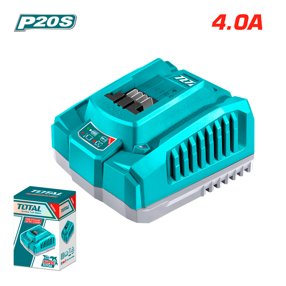 Cargador Rápido Total Tools Para Batería De Litio 20 V
