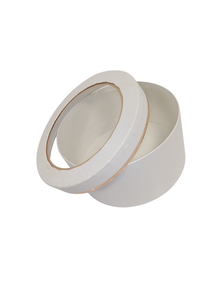 Caja De Regalo Redondo Con Tapa Transparente Elegante Cajón