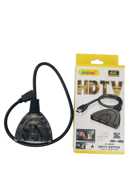 SWITCH MULTIPLICADOR DE PUERTOS HDMI 4K CONMUTADOR 3 EN 1  HD