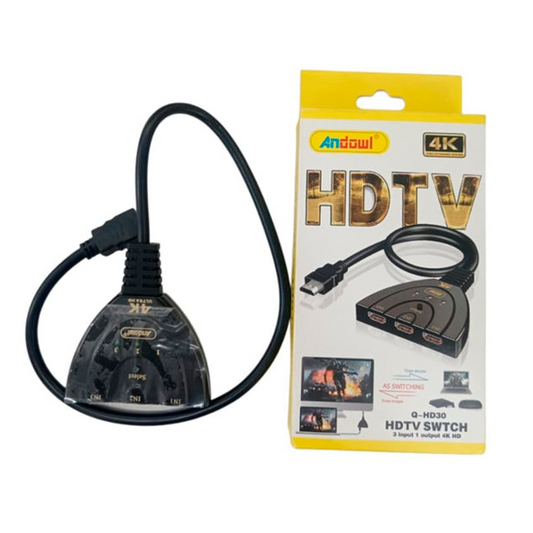 SWITCH MULTIPLICADOR DE PUERTOS HDMI 4K CONMUTADOR 3 EN 1  HD