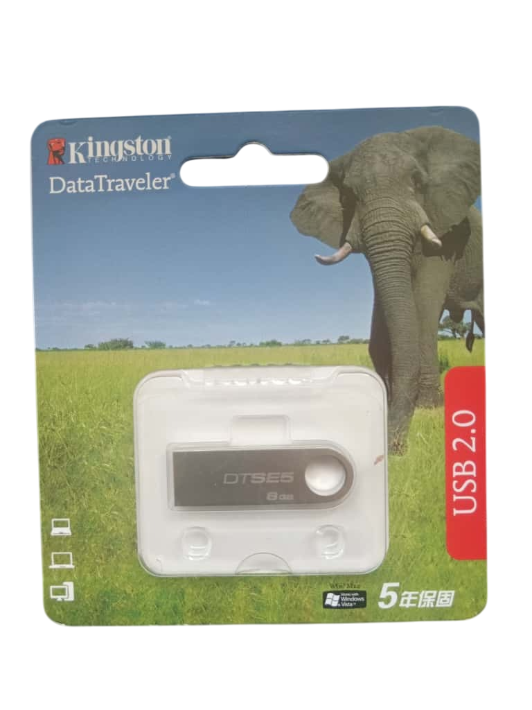 Pendrive Kingston Data De 8GB Almacenamiento USB 2.0