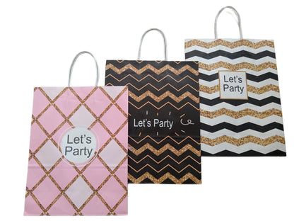 BOLSAS DE REGALOS DE PAPEL ( LETS PARTY - FELIZ DIA )