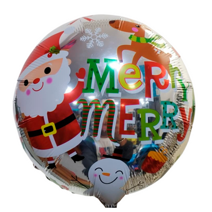 GLOBOS METALIZADOS MOTIVOS NAVIDEÑOS DE 18 INCH