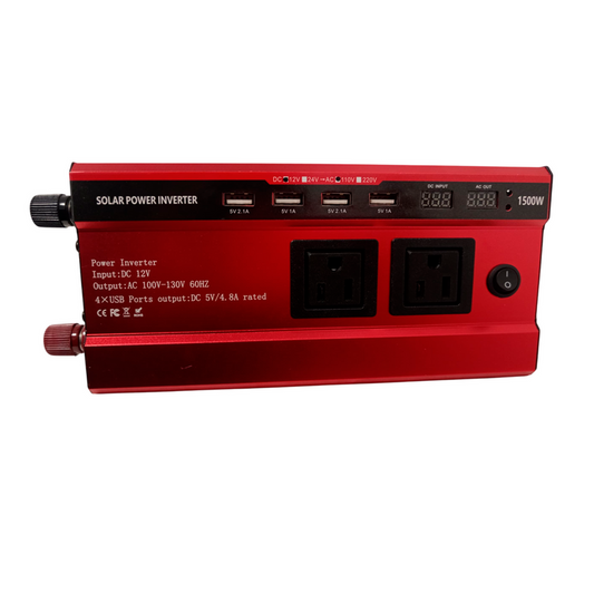 INVERSOR DE CORRIENTE DE 1500W POWER INPUT DC 12V OUTPUT AC 100V - 130V 60HZ