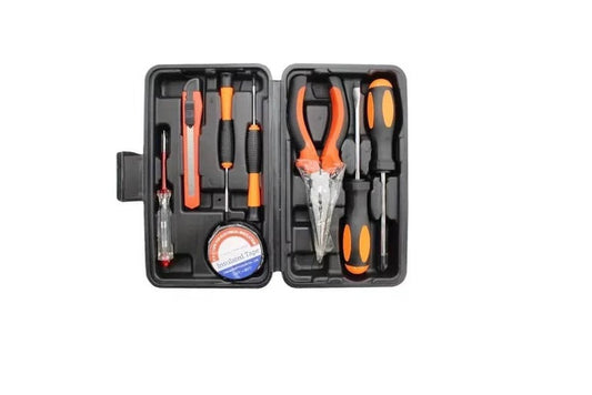 JUEGO MINI CAJA DE HERRAMIENTAS DE 9 PIEZAS PORTATIL