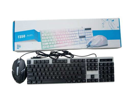 COMBO TECLADO Y MOUSE ALAMBRICO LUMINOSO