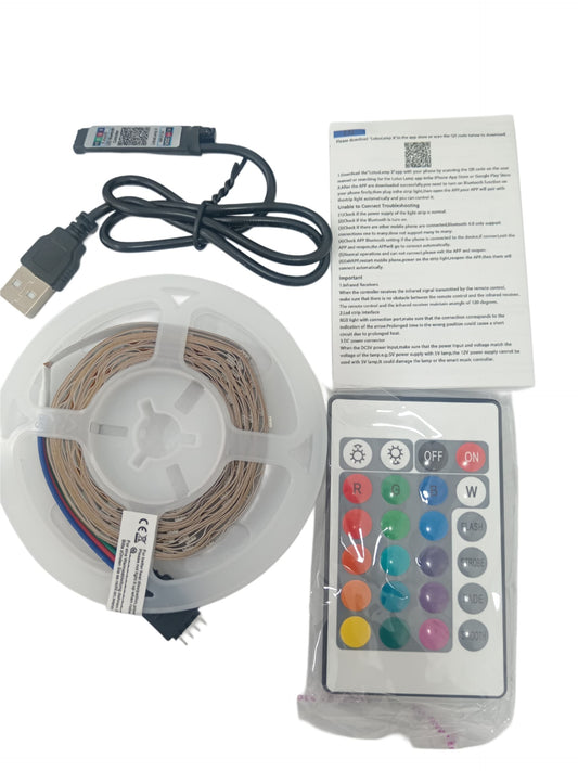 Kit De Cinta Led Rollo De 5 Metros Bluetooth + Control