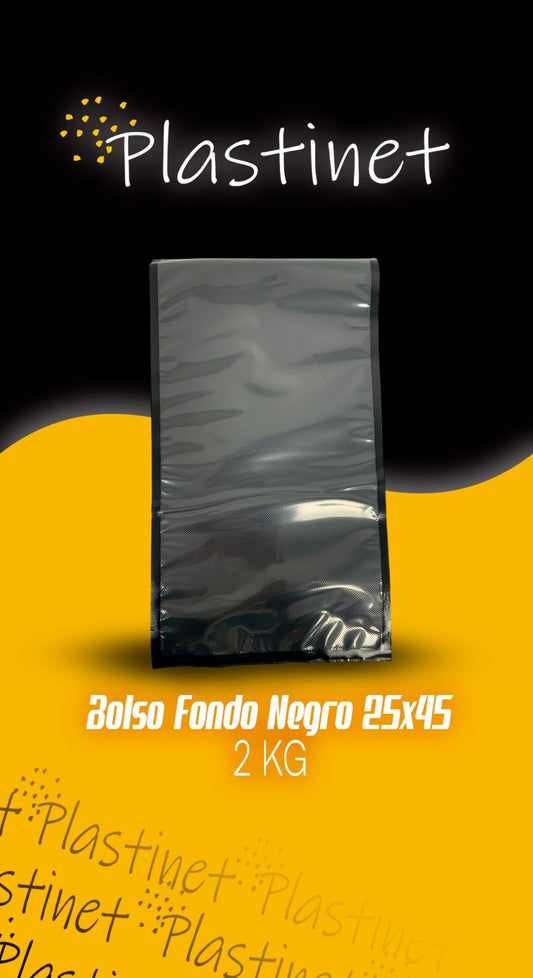 BOLSAS FONDO NEGRO 25x45/100micras 100unidades