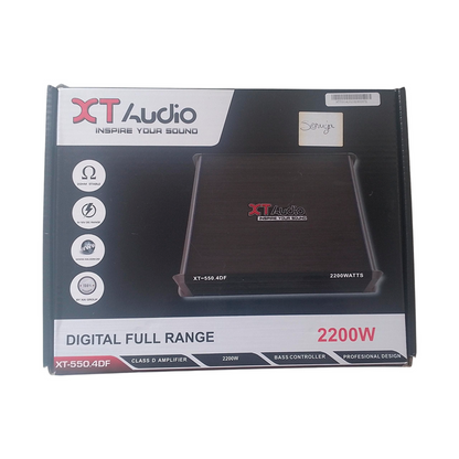 Amplificador 4 Canales 2200w Full Rango Xt Audio Xt-550.4df