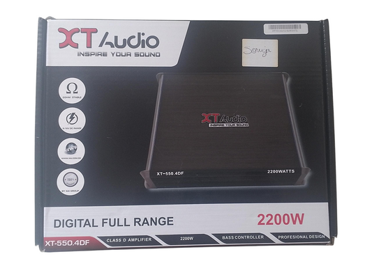 Amplificador 4 Canales 2200w Full Rango Xt Audio Xt-550.4df
