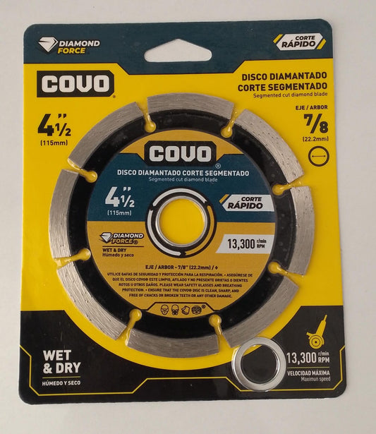 Disco Diamantado Para Corte De Concreto Segmentado 7 Pulgadas Covo