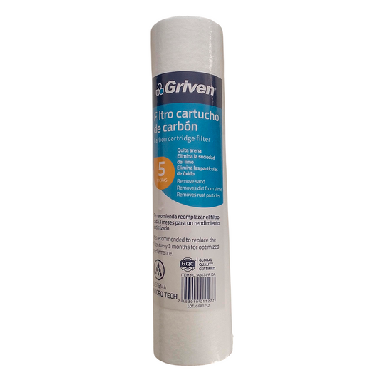Filtro Cartucho De Carbón De Polipropileno 5 Micras Griven