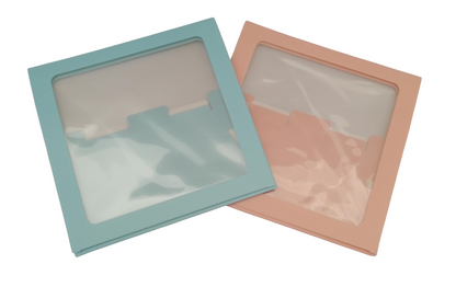 Cajas Con Visor Armables Para Bebe De 29.5x30 Cm Azul Y Rosa