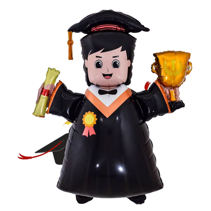 Globo Metalizado 14 Pulgadas De Graduación Cuerpo Completo