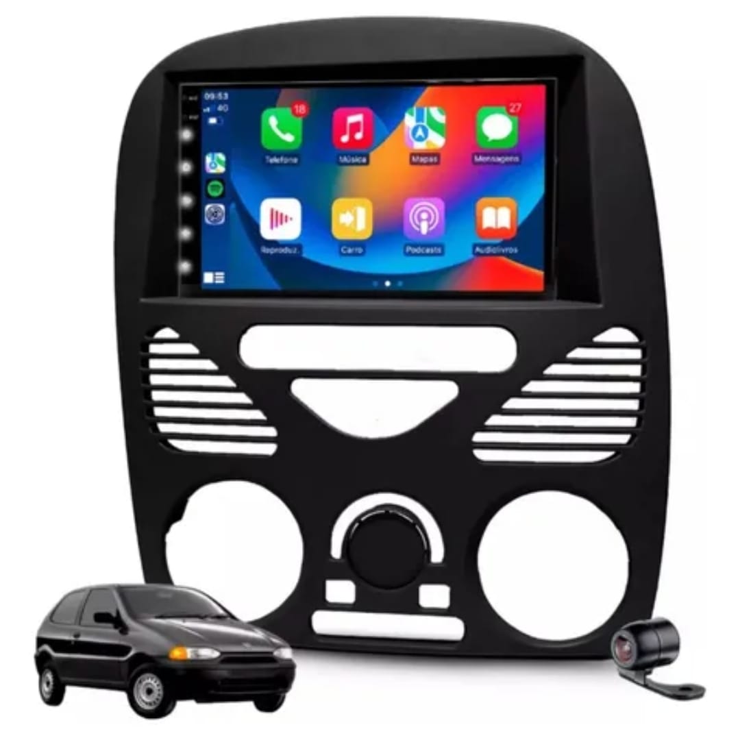 Reproductor Pantalla Android Fiat Palio G2 4+64gb Carplay