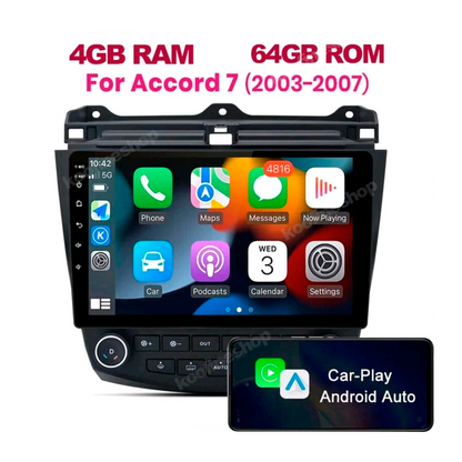 Reproductor Pantalla Android Honda Accord 03/07 4+64gb