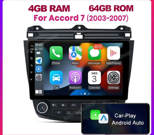 Reproductor Pantalla Android Honda Accord 03/07 4+64gb